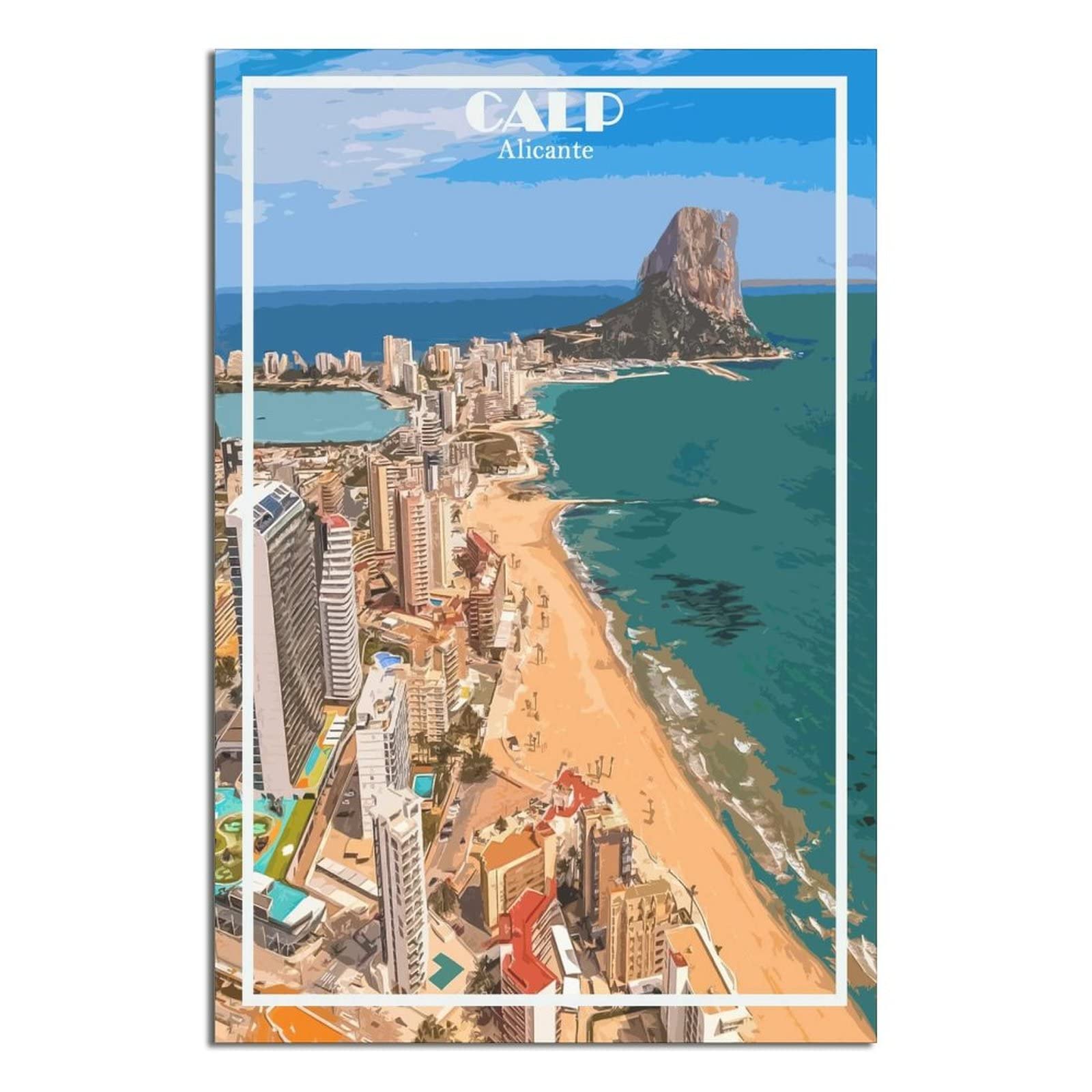 Ktywz A479 Vintage Metal Tin Signs Alicante Calp Spain Vintage Tin Sign Metal Retro Art Wall Poster For Home Club Garden Decor 20X30cm