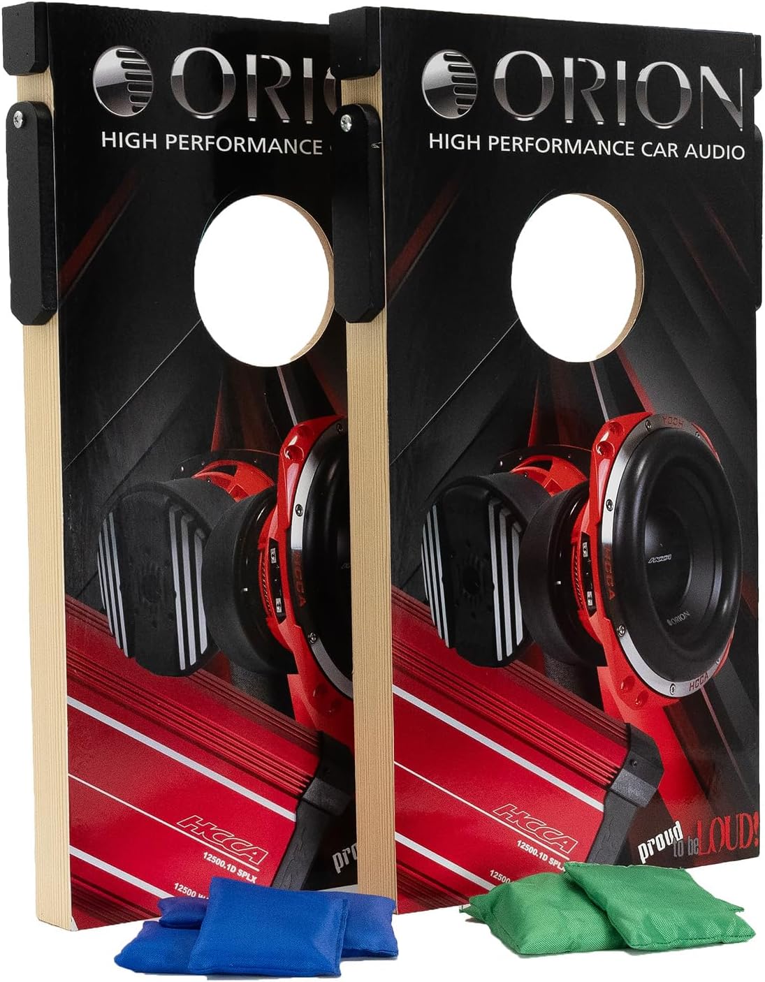 Orion Cornhole Board Set – Compact 2x1 Feet Wooden Cornhole Game with Durable Boards and Bags, Easy Setup, Portable Design, Perfect for Tailgating, Parties, BBQs, and Backyard Games