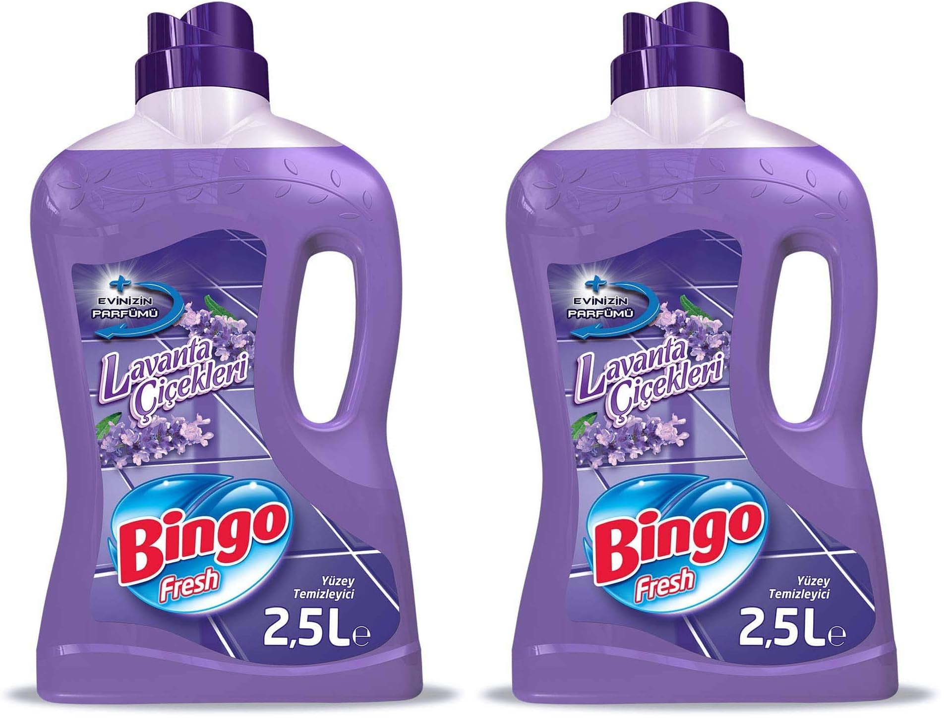 Bingo Fresh Yüzey Temizleyici, Lavanta Çiçekleri, 2,5 Lt (2 paketi)