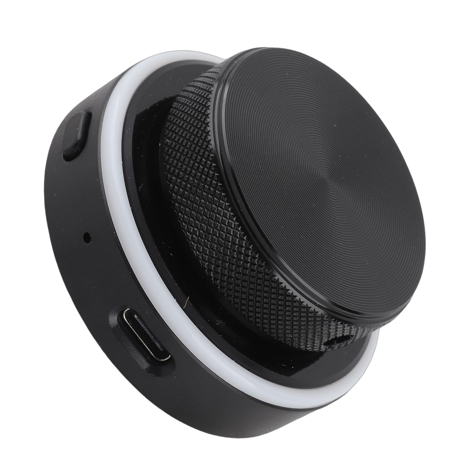 Greensen Drahtloser Knopfcontroller, Anpassbarer Mediensteuerungsknopf 5.0 2.4G USB C Kabelgebunden mit RGB-Beleuchtung für OS X HarmonyOS IOS