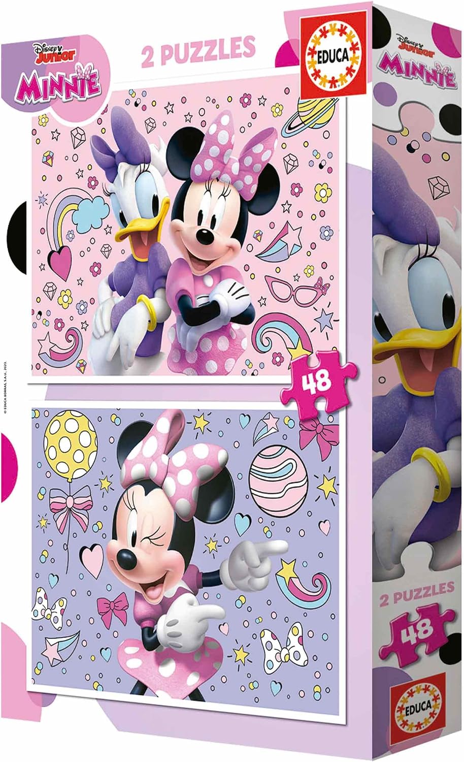 Educa 19674 2x48 Minnie, Assorted, 68 x 48 cm