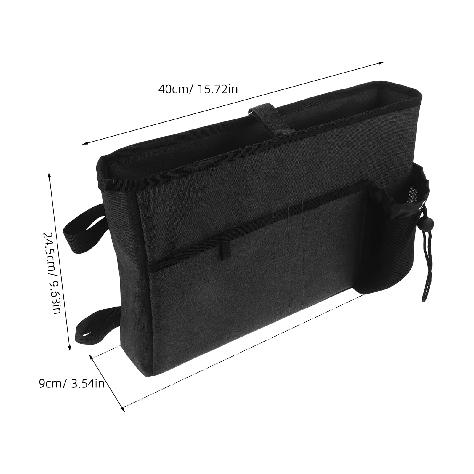 Bolsa de Almacenamiento para Andador Negro de Poliéster | Gran Capacidad, Múltiples Compartimentos, Acceso Rápido y Diseño Portátil para Salidas y Uso Diario
