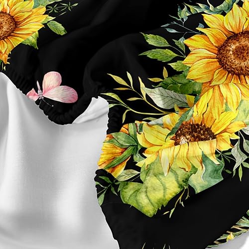 Vista 28 de Sábanas y fundas de almohada de microfibra suave arcoíris, sábana bajera ajustable con bolsillos profundos, sábana bajera ajustable para decoración