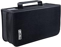 Vista 8 de Soporte para estuche de DVD, estuche para CD/DVD, soporte para carpetas de CD y DVD, capacidad para 160 unidades, organizador portátil de carpetas