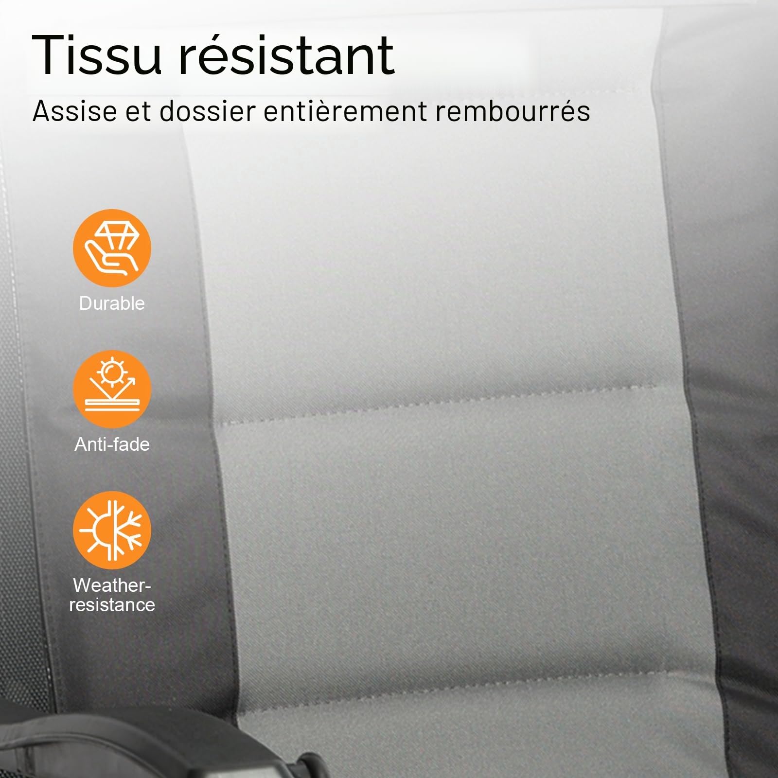 Chaise Longue Pliable avec Dossier Réglable, Coussin Appui-tête et Porte-Gobelet, Transat Jardin Exterieur Pliable Capacité de Charge 150 kg, Chaise Longue Camping avec Coussin (Gris)