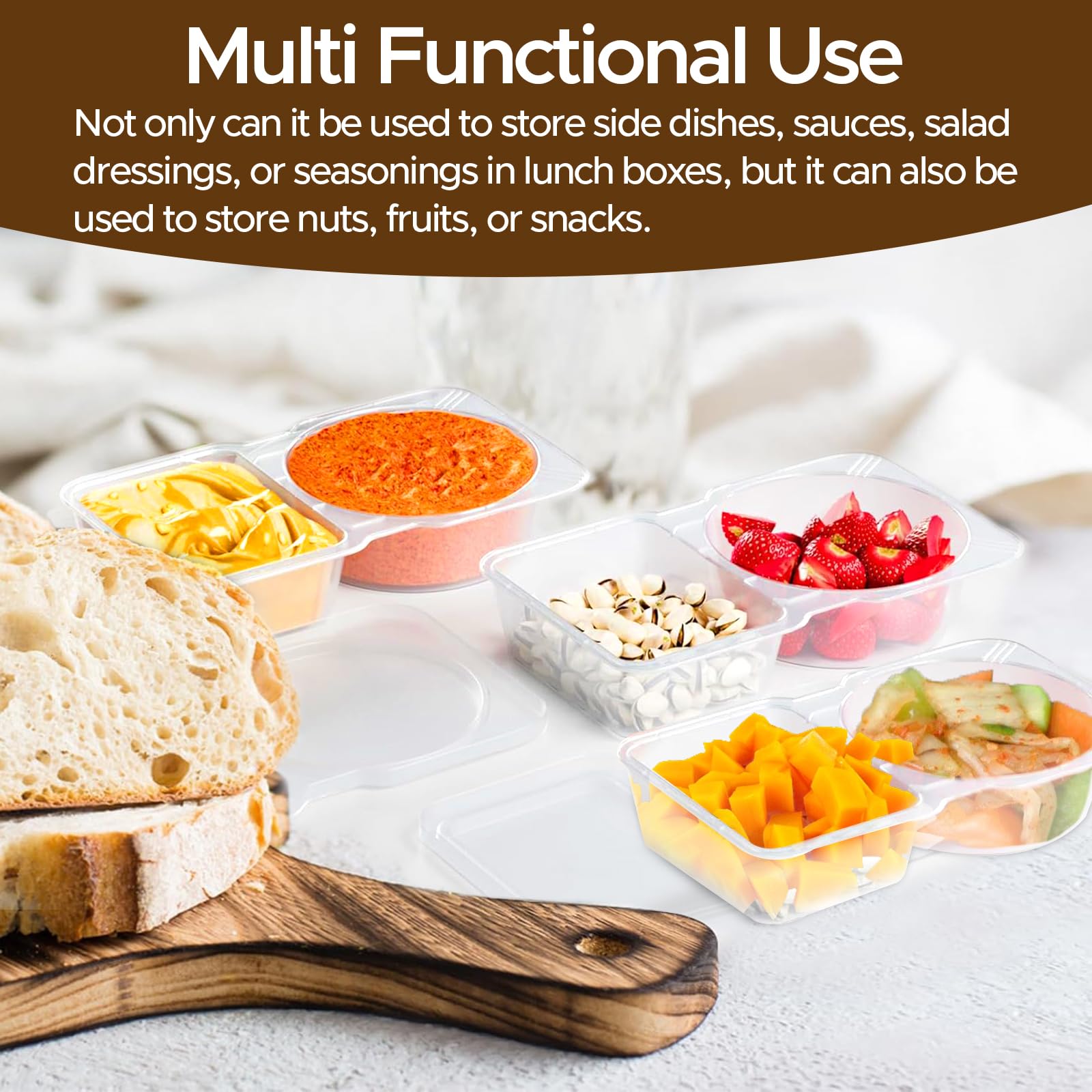 AKONE Snackbox met vakken, snackschaal met deksel en handgreep, 8/4-voudige snackborden, herbruikbare snackbox, organizer voor het bewaren van specerijen, snacks, snoep, noten, koekjes, fruit (8 AKONE Snackbox met vakken, snackschaal met deksel en handgreep, 8/4-voudige snackborden, herbruikbare snackbox, organizer voor het bewaren van specerijen, snacks, snoep, noten, koekjes, fruit (8