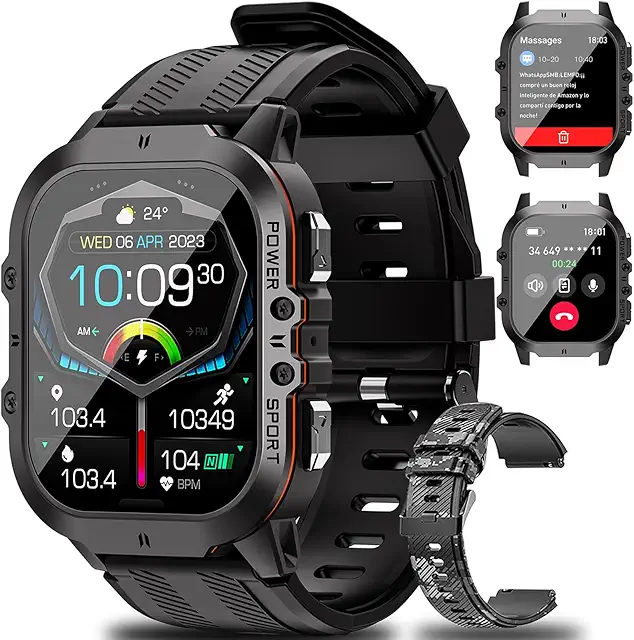 Imagen relacionada con LEMFO Reloj Inteligente Hombre Hacer y Recibir Llamadas 1,96