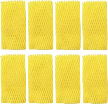 Markeny Fruit Protection Mesh Bags Transport Packing Vegetable Fruit Fragile Items Dedicated Fruit Mesh Bags for Large Supermarkets, Fruit Shops 50PCS Yellow-10x6cm
