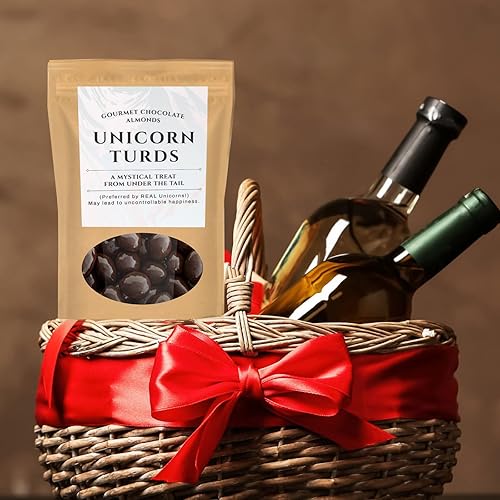 Miniatura 2 de Unicorn Turds - Almendras de chocolate oscuro – Regalos de dulces gourmet para niños cestas de Pascua – Regalos de unicornio para niñas, rellenos de