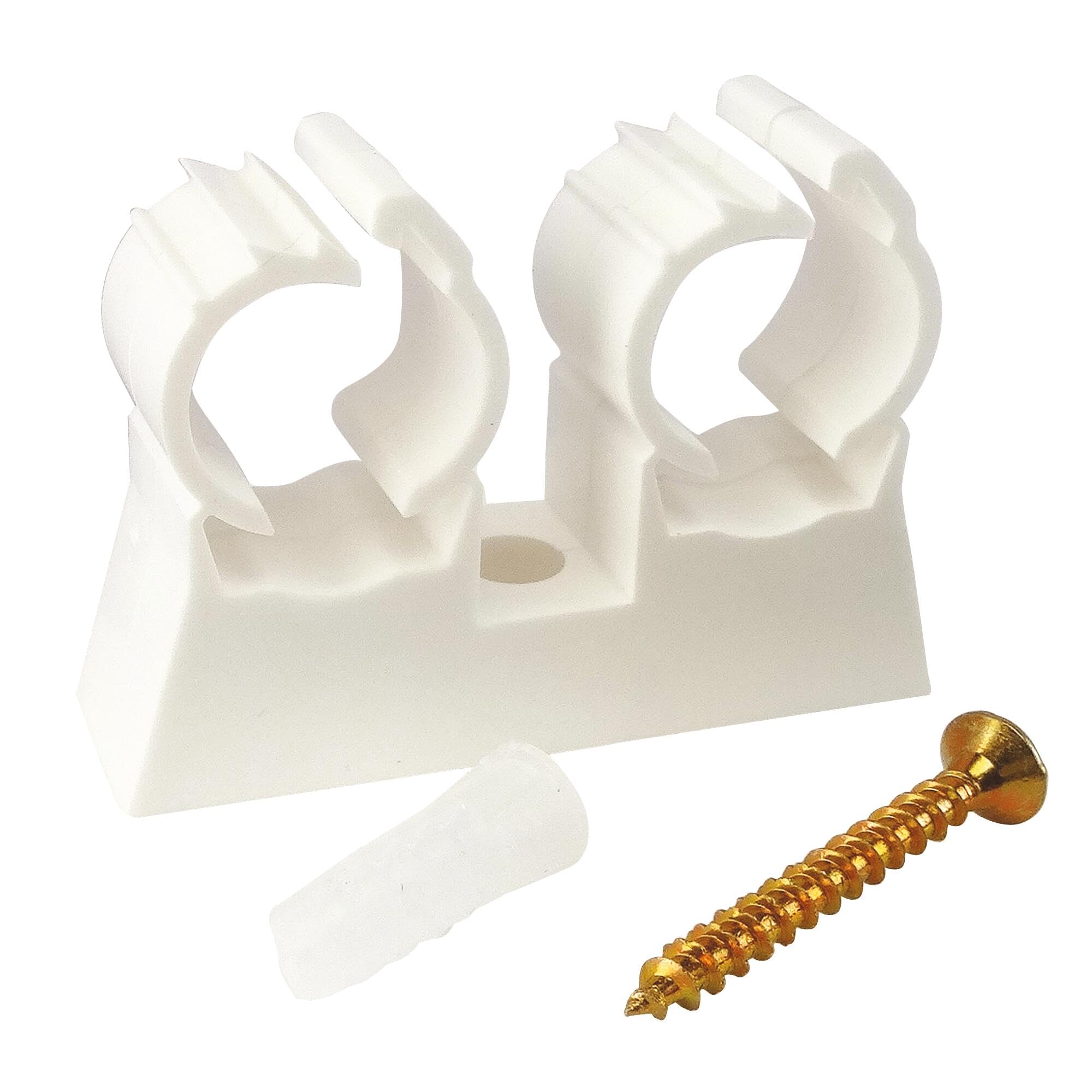 Somatherm for you – Double Fixing Clip + Dowel Diameter 16 mm (Pack of 10)