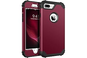 BENTOBEN iPhone 8 Plus Case, 3 Layer Hybrid Hard PC Soft Rubber...