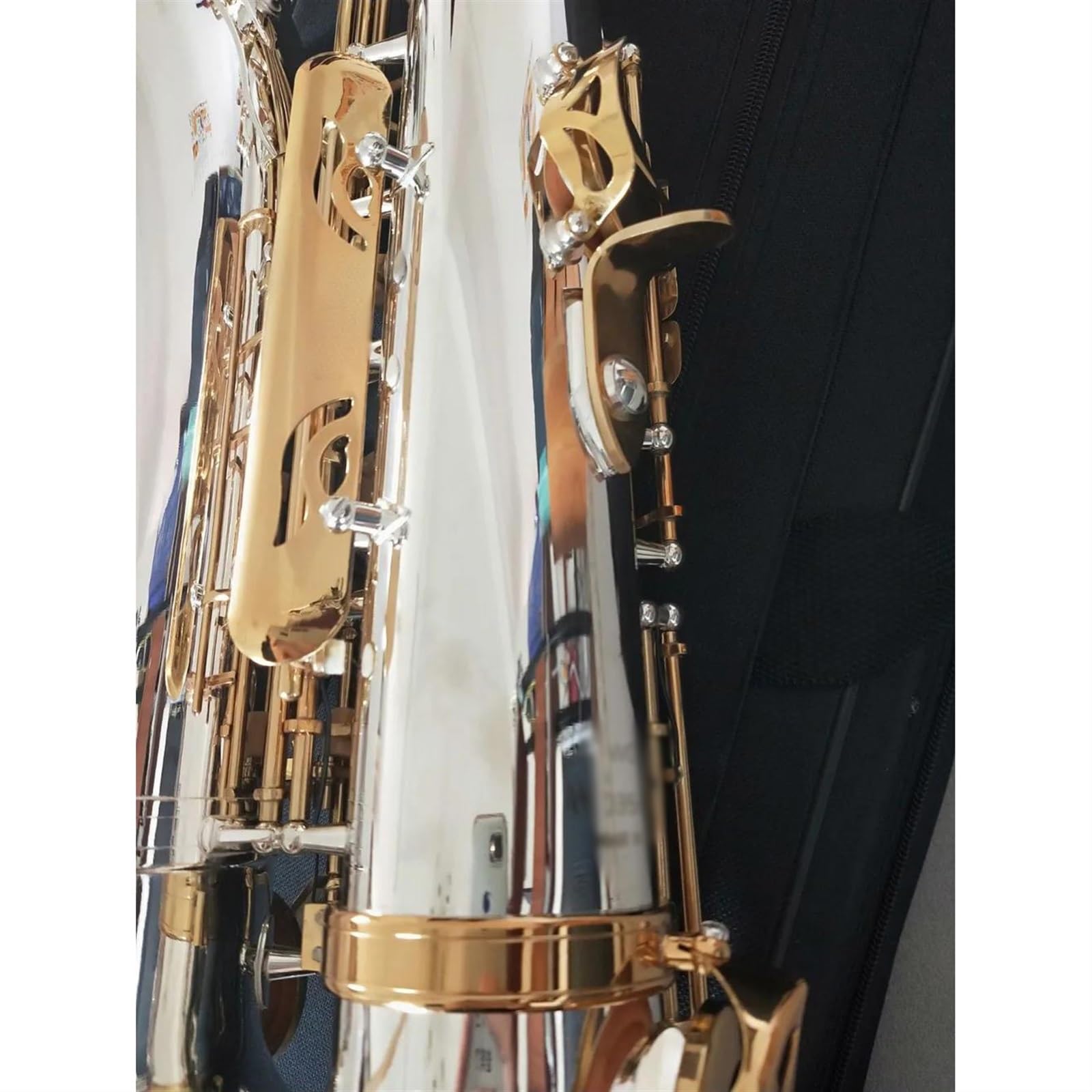 Saksofon Saksofon Tenorowy Instrumenty Muzyczne Bb Tone Silver Gold Key Sax Professional