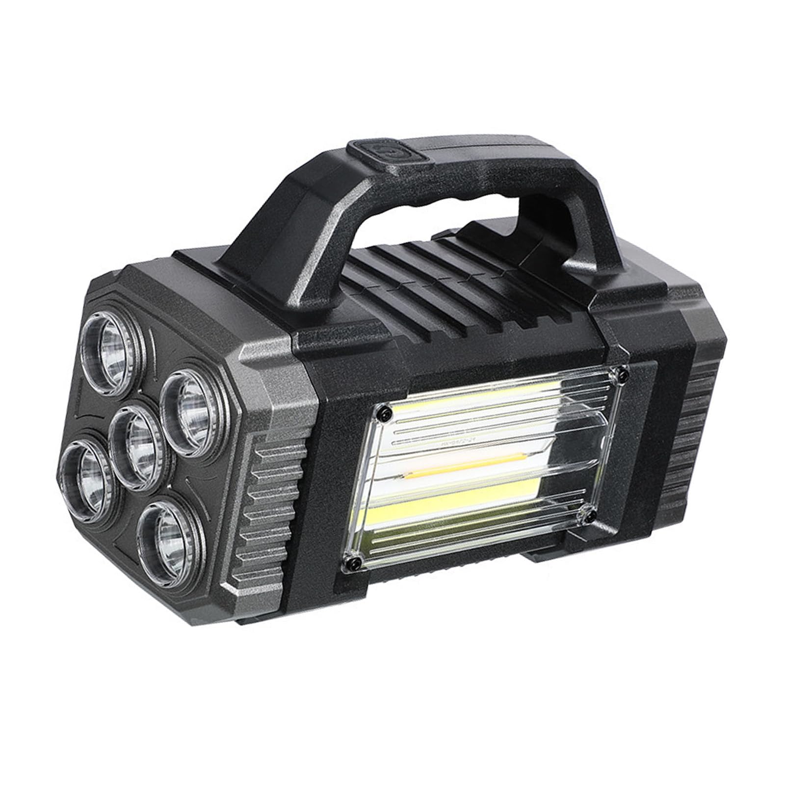 ZEPFJHE Multifunctional Outdoor Searchlight Solar Powered Rechargeable with Work Lamp Portable Outdoor Long Ranges Flashlight