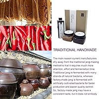 Vista 4 de Pasta de soja fermentada tradicional coreana 100% natural, 15.87 oz (Doenjang), pasta de chile de pimiento rojo 15.87 oz (Gochujang), juego de salsa