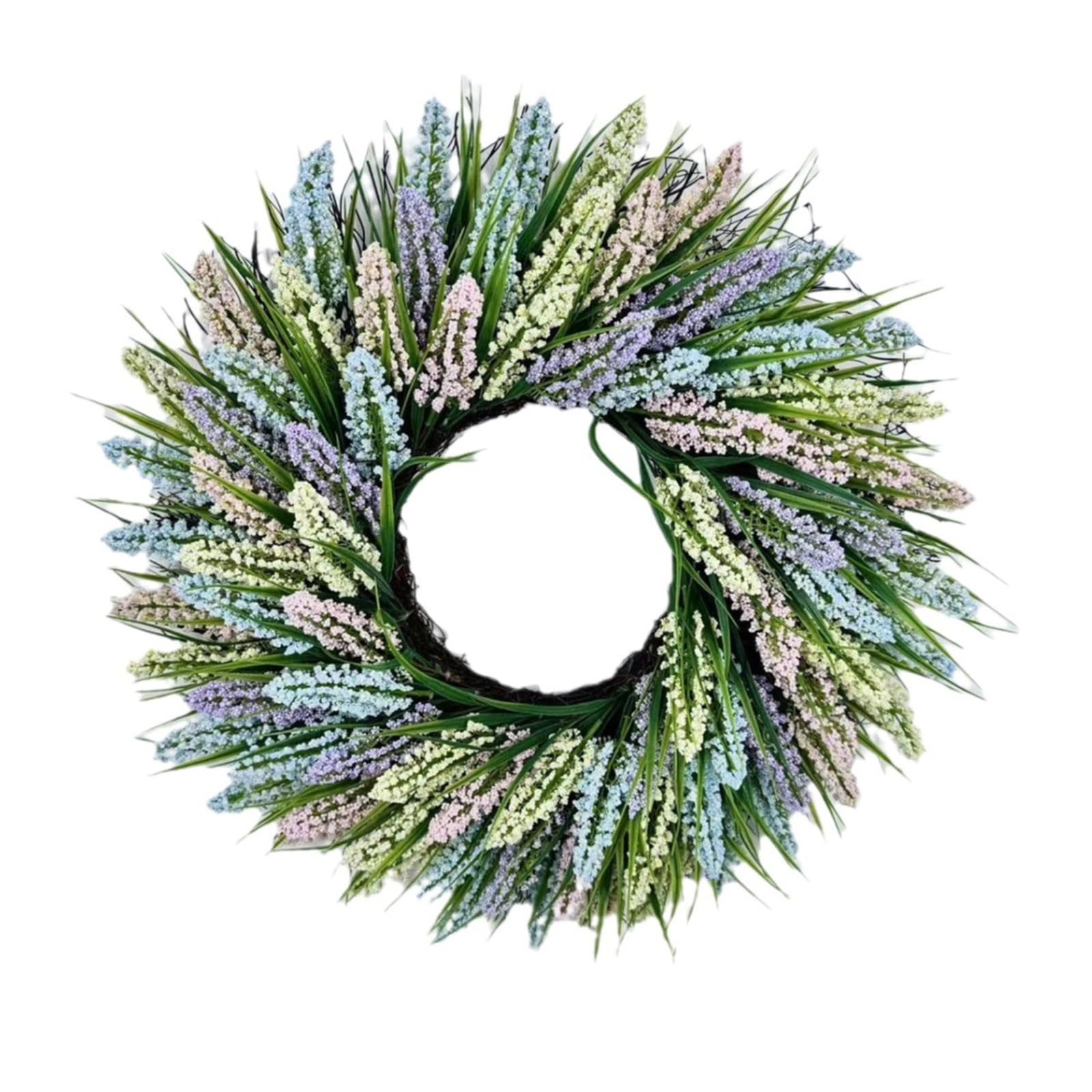 Kalttoy Wreath Door Wreath Spring Hangable Decorations Wall Mounted Ornament Artificial Flower House Decors Spring Decorative
