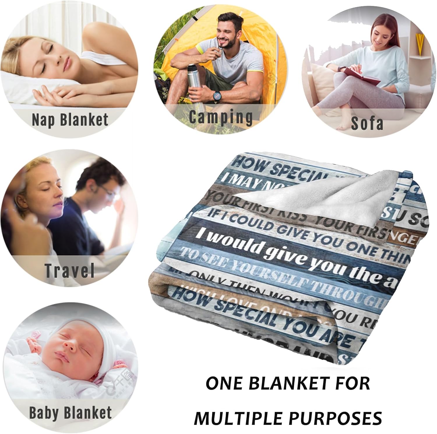 Soft Flannel Throw Blanket for Wife - Bed Blanket Gift (50x60) for Anniversary, Birthday, Mother's Day, Christmas, Valentine's Day - Image 6