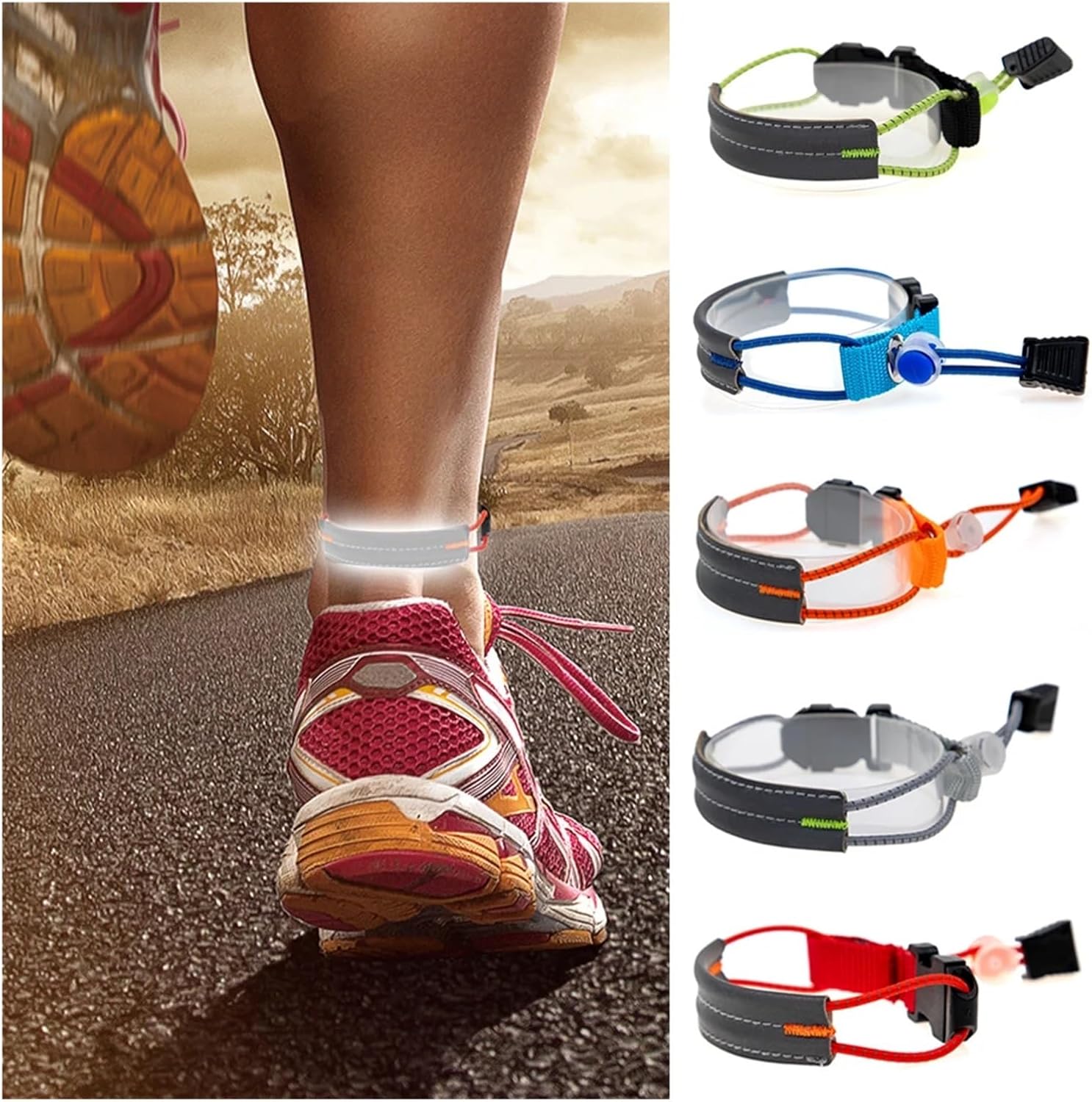 6 Pcs Adjustable Cycling Reflective Ankle Leg Bands Safety Bind Pant Clip Strap Fits Tightly Elastic Rope Buckle