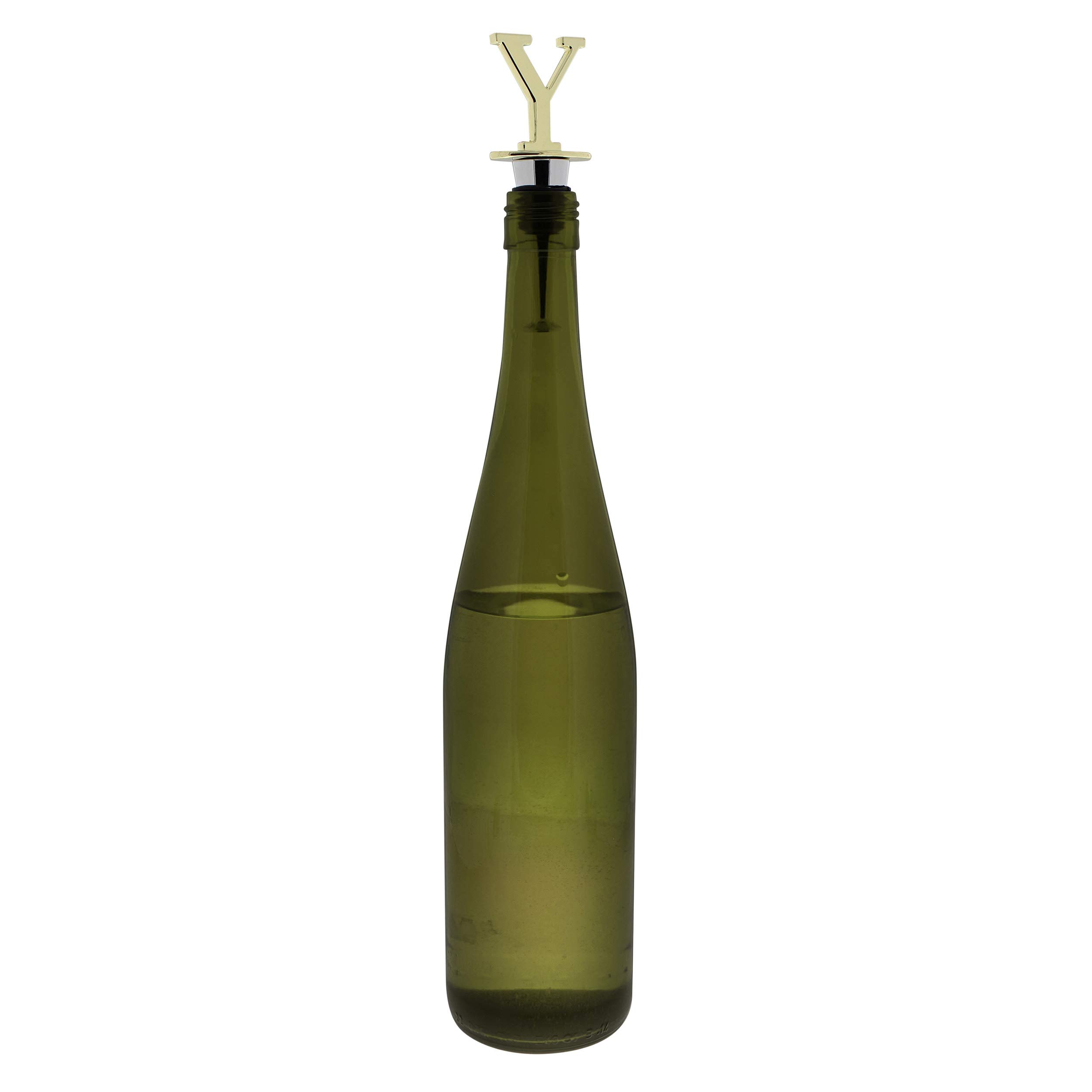 Bouchon de bouteille de vin avec monogramme « Y » en laiton – Bouchon réutilisable