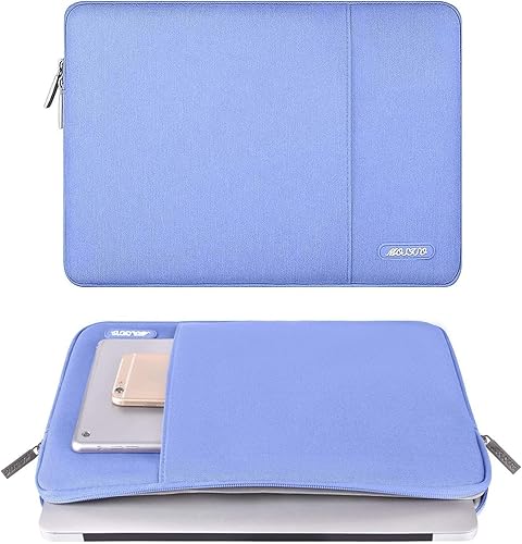 Vista 201 de MOSISO Funda vertical de poliéster con bolsillo para laptop de 15 pulgadas, para MacBook Air 15 M4 A3241, M3 A3114 y M2 A2941 de 2025, 2024 y 2023
