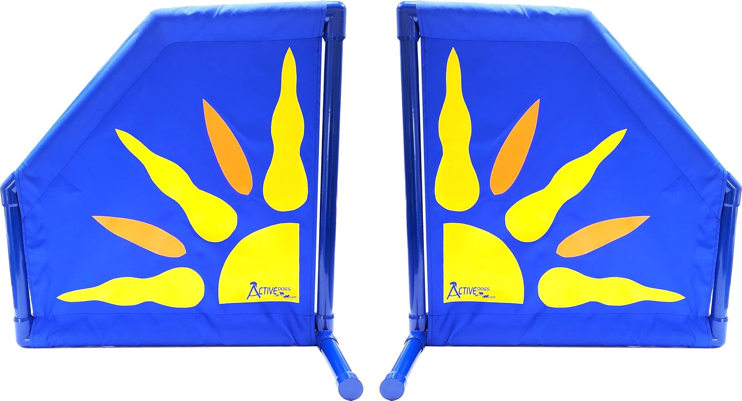 ActiveDogs Agility Free Standing Starburst Wings - High Grade PVC Indoor or Outdoor Dog Obstacle Agility Training Exercise Equipment