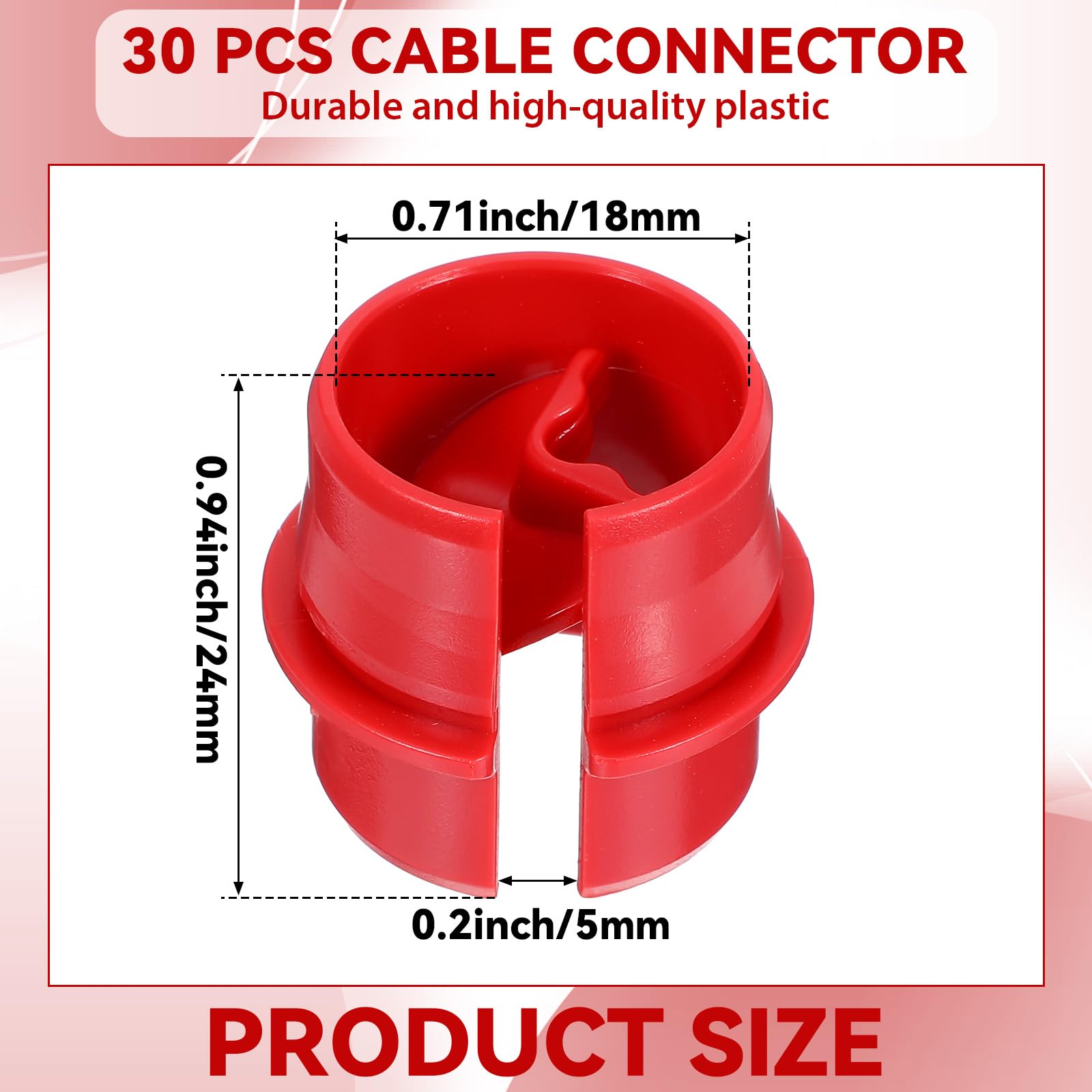 30 Pcs 3/4 Inch Non-Metallic Cable Connectors, Wire Fixing Buckle, Labor Saving Snap Installation, Single Cable 14/2-10/3 AWG, Two Cables 14/2-12/2-14/3 AWG for Home Improvement Wiring