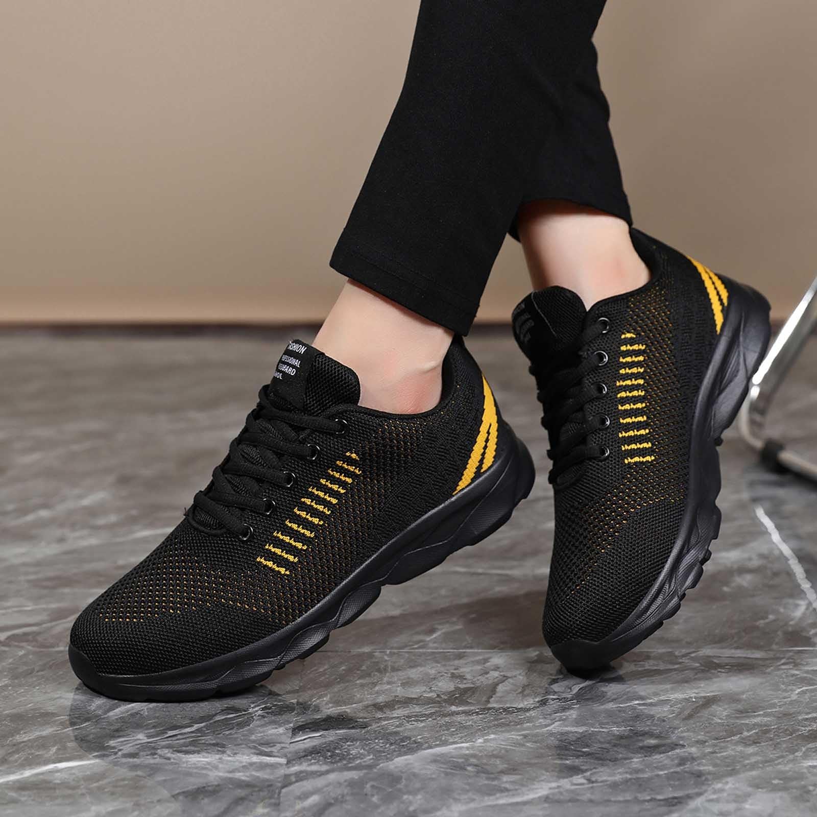 Chaussure De Securite,Baskets tissées Volantes Respirantes en à la Mode pour Hommes et Femmes Chaussures décontractées Respirantes de Couleur Assortie