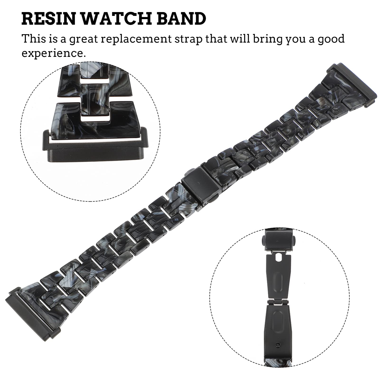 Uonlytech 3pièces Bracelet Résine Pour Montre Compatible Avec Sense Design Élégant Et Confortable Pour Toutes Les Occasions
