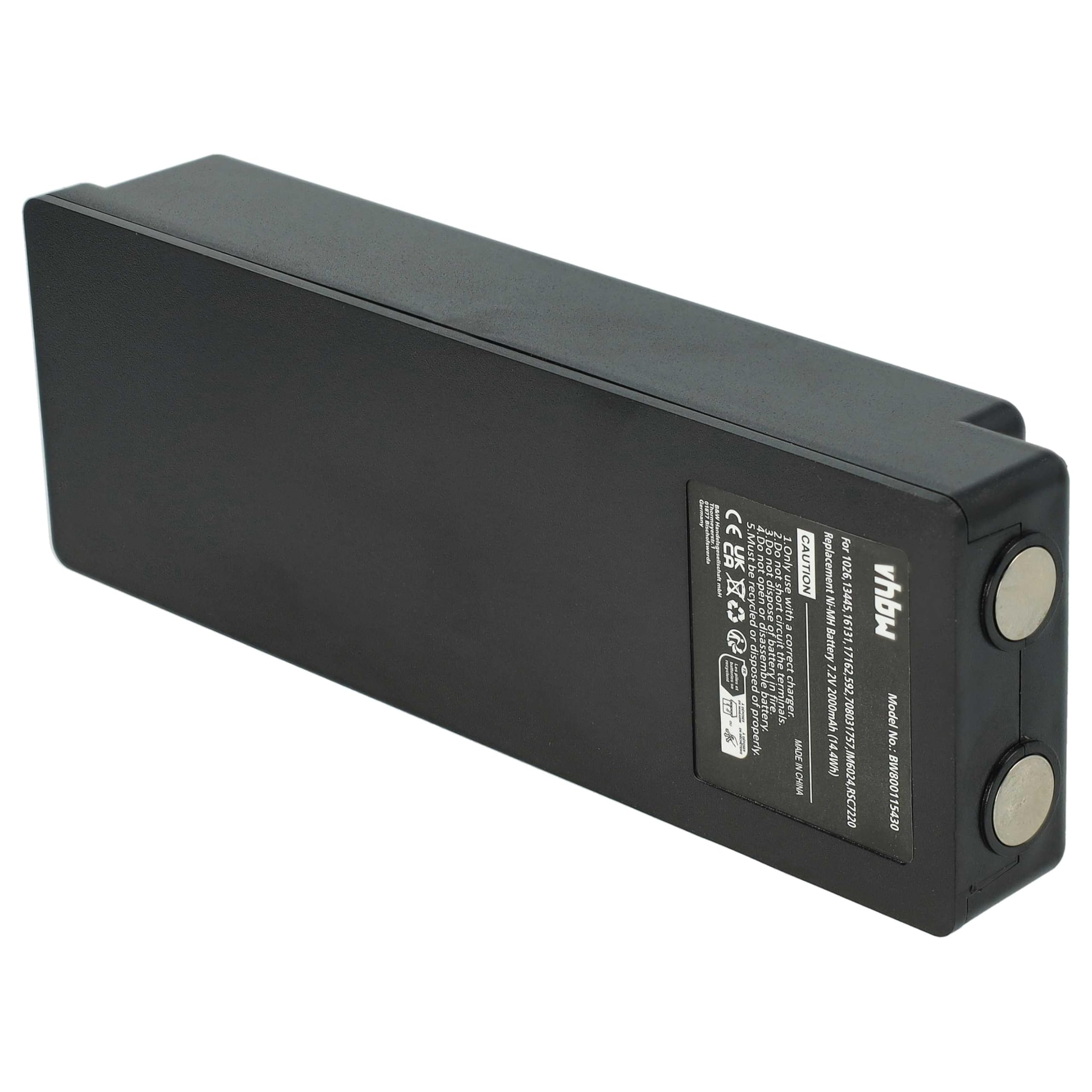vhbw 3X batería Compatible con Palfinger EEA2512, 960, 790, 590, RC400 Mando a Distancia Industrial (2000 mAh, 7,2 V, NiMH) - Negro