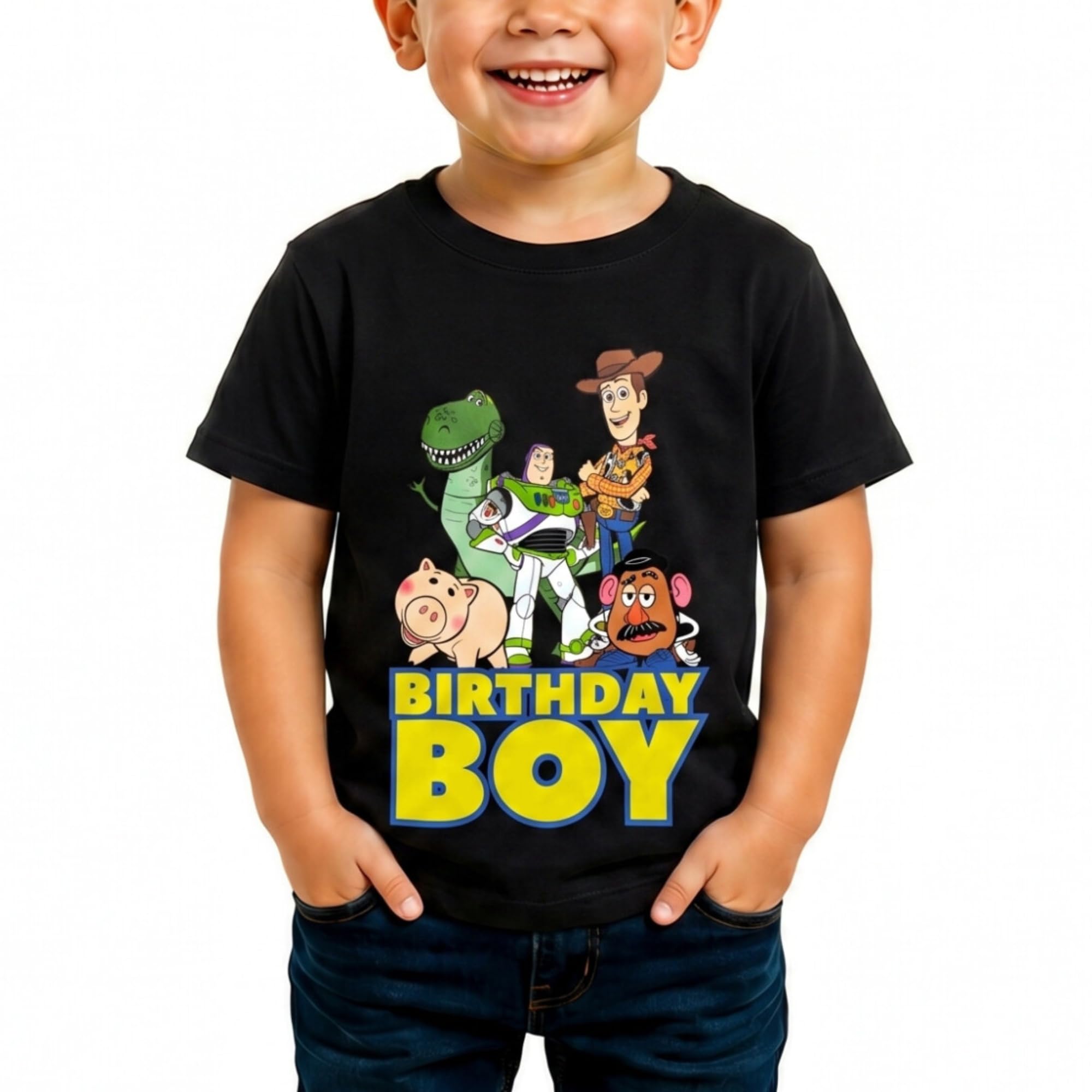 Disney Mickey Mouse Birthday Boy Shirt – Crew Neck Short Sleeve Graphic Tees Boys Birthday Shirt (Sizes 3T-7)
