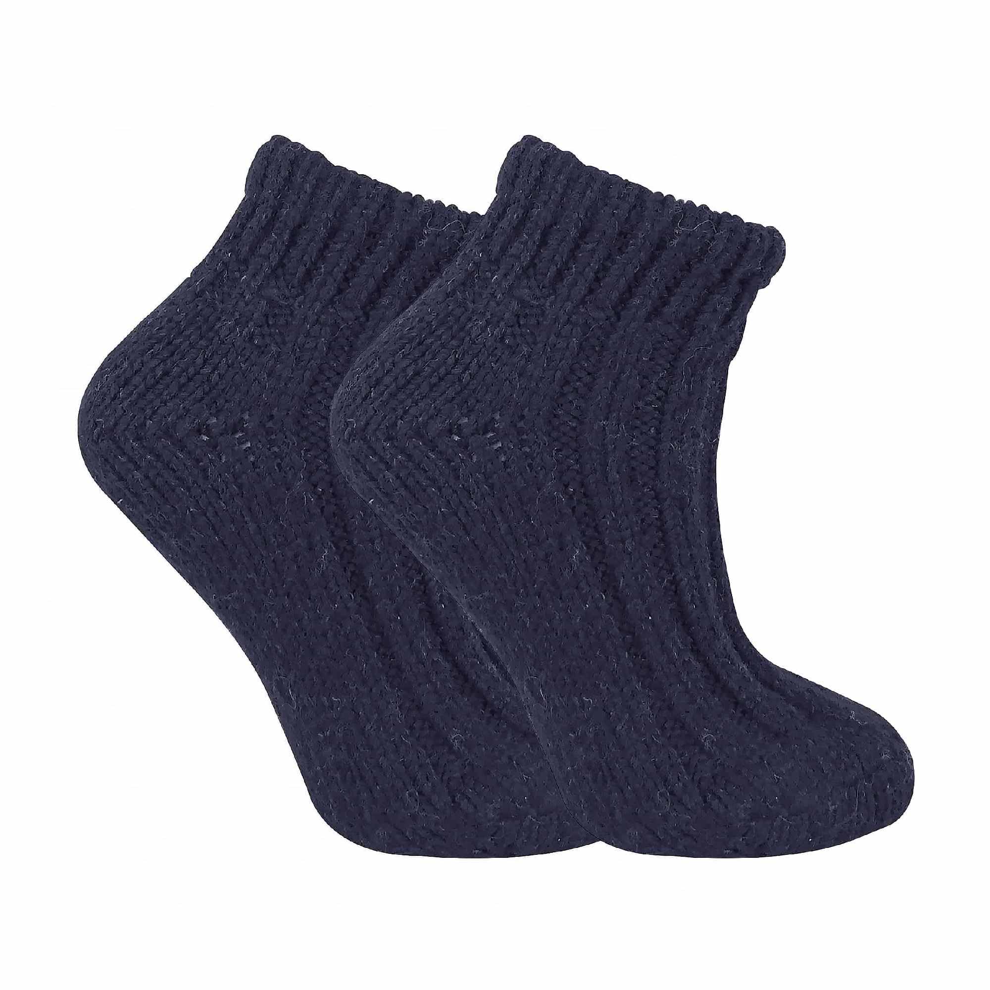 Sock Snob - Ladies Chunky Knit Winter Warm Low Cut Wool Ankle Boot Socks