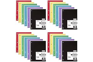 Mead Spiral Notebook, 1 Subject Notebook Bulk 24-Pack