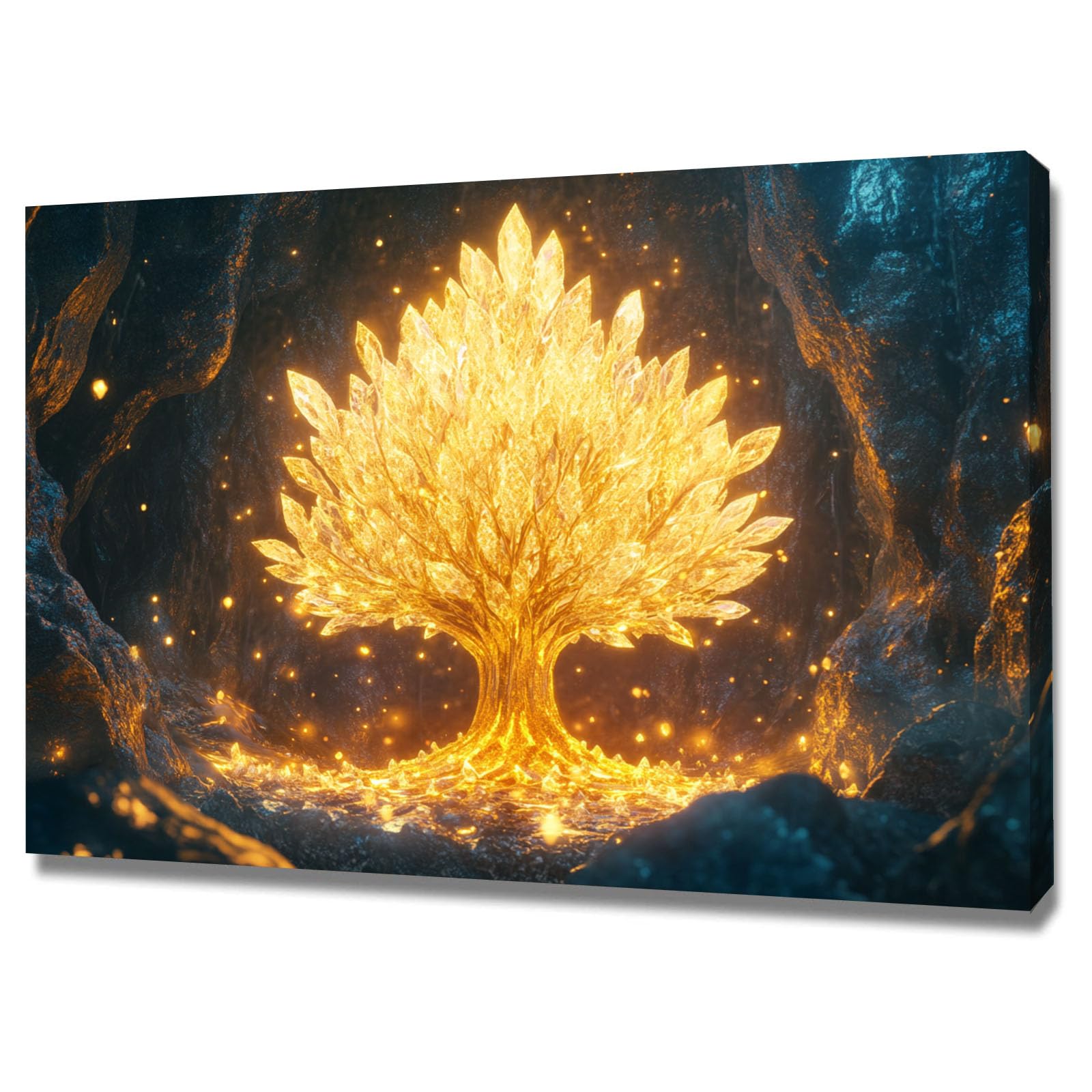 Tableau arbre de vie or CUDAOO pour harmoniser votre intérieur - 7