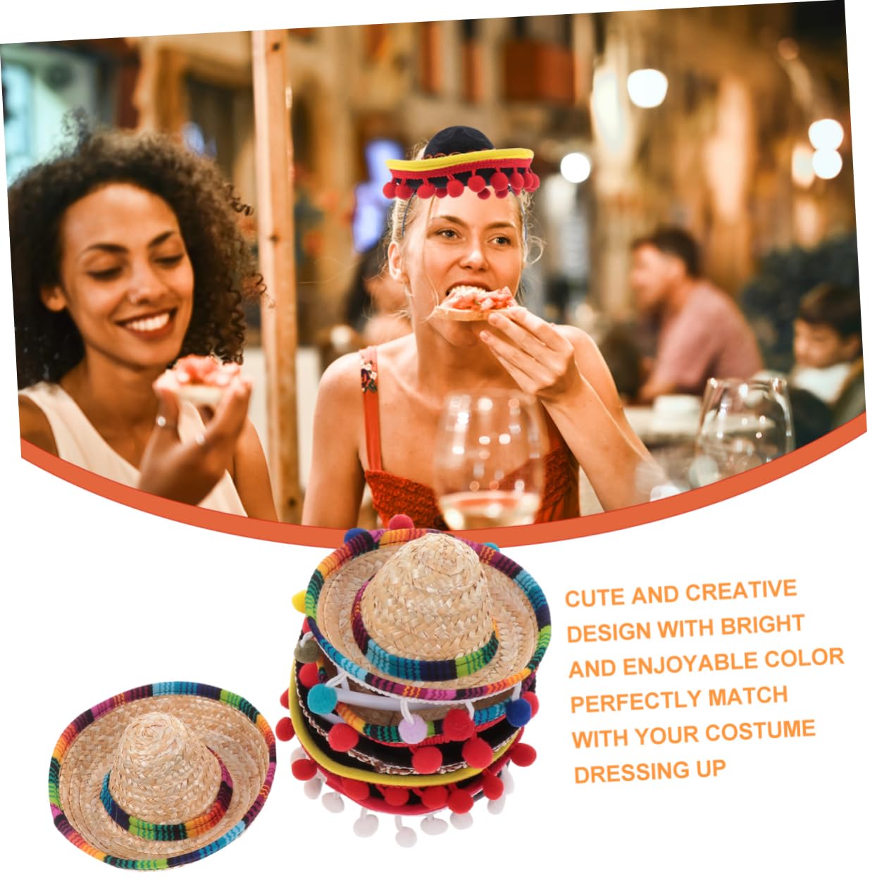 ibasenice 12piezas Mini Sombreros De Sombrero Para Celebraciones Decoraciones De Festival y Accesorios Divertidos Para Adultos