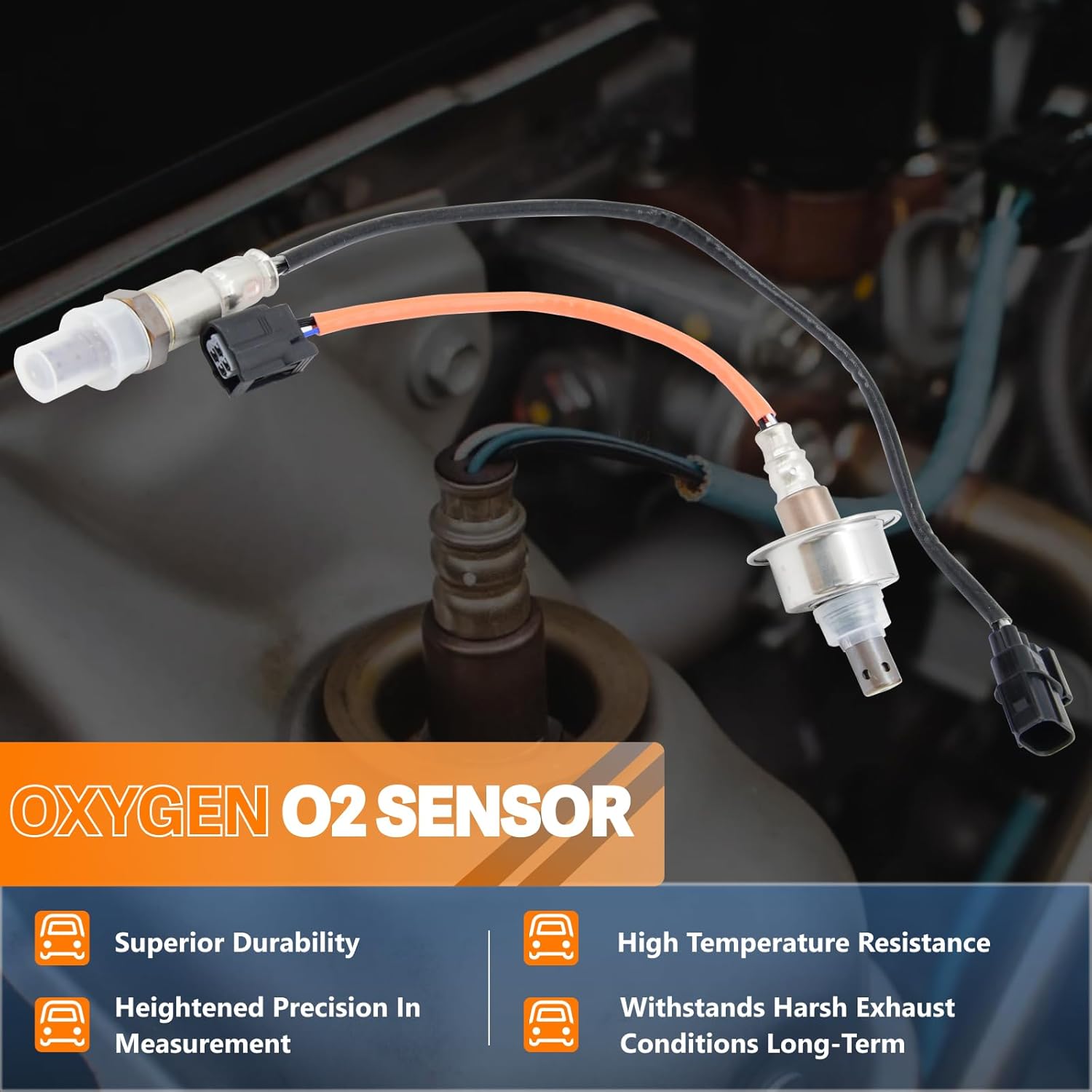 Upstream and Downstream O2 Sensor Compatible with Honda Civic L4 1.8L 2007 2008 2009 2010 2011 Replace#234-9124,234-4350