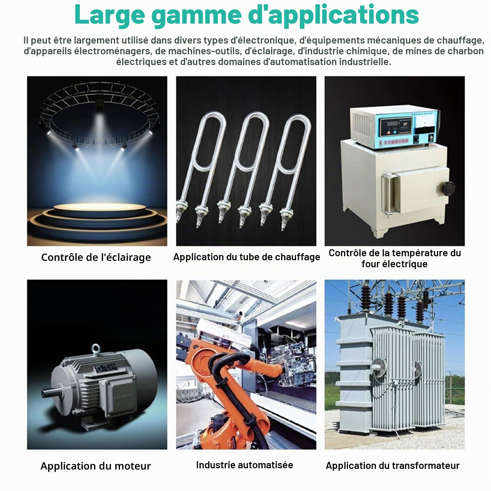 DEWIN Relais à Semi-conducteurs, Relais Statique Monophasé Monté sur Rail DIN SSR Relais CC à Commande CA avec Radiateur 40A