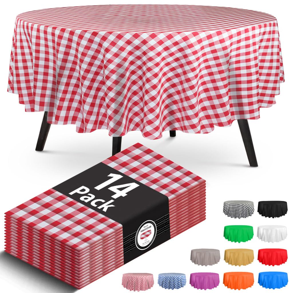 Black Tablecloths - 14 Pack Disposable Covers -18 Black Tablecloths - 14 Pack Disposable Covers -18
