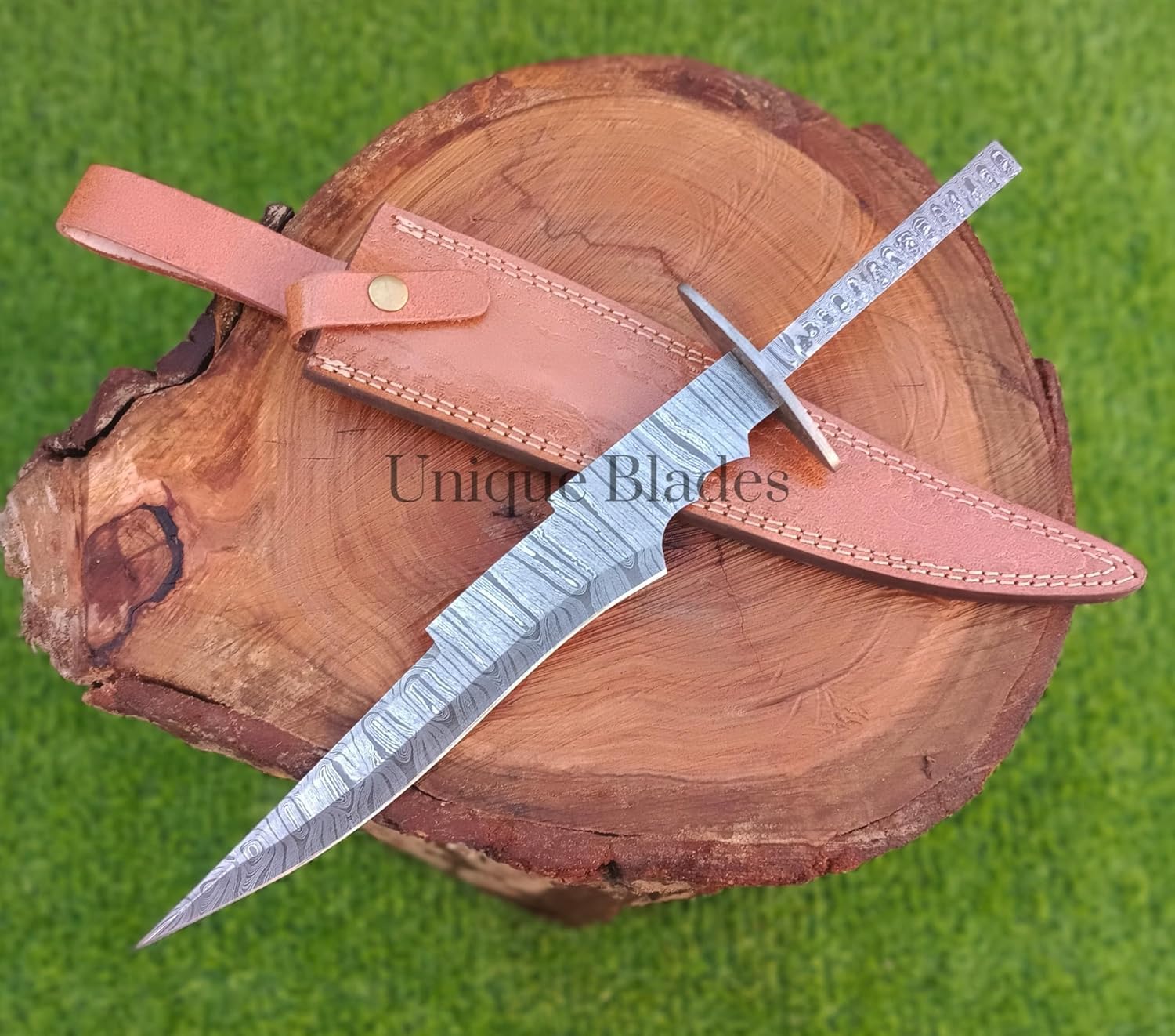 Blank Blades, DAMASCUS STEEL Blank Blades For Knife Making, Knife Making Supplies' Camping, Survival, Blades (Hunt 43.18 CM)