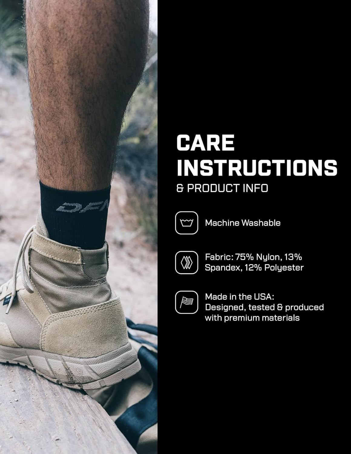 Unisex Hybrid Ax Crew Compression Socks (1 Pair) – Injury Relief, Recovery – Made in USA - Image 6