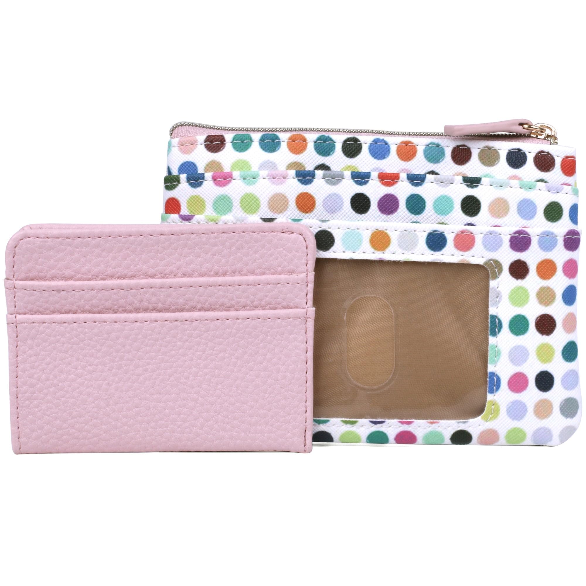Julia Buxton Vegan Leather ID Coin Case - RFID Blocking Card Holder With Zip, Olive Tartan Print - View #8