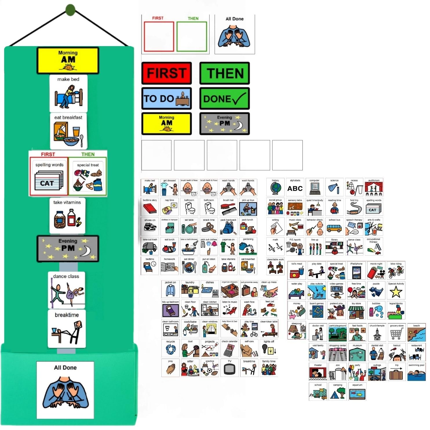Visual Schedule for Kids β 133 Durable Plastic Picture Cards with Soft Loop Coins | Daily Routine & Chore Reward Chart for Home, School, Autism, ADHD & Special Needs Behavior Support