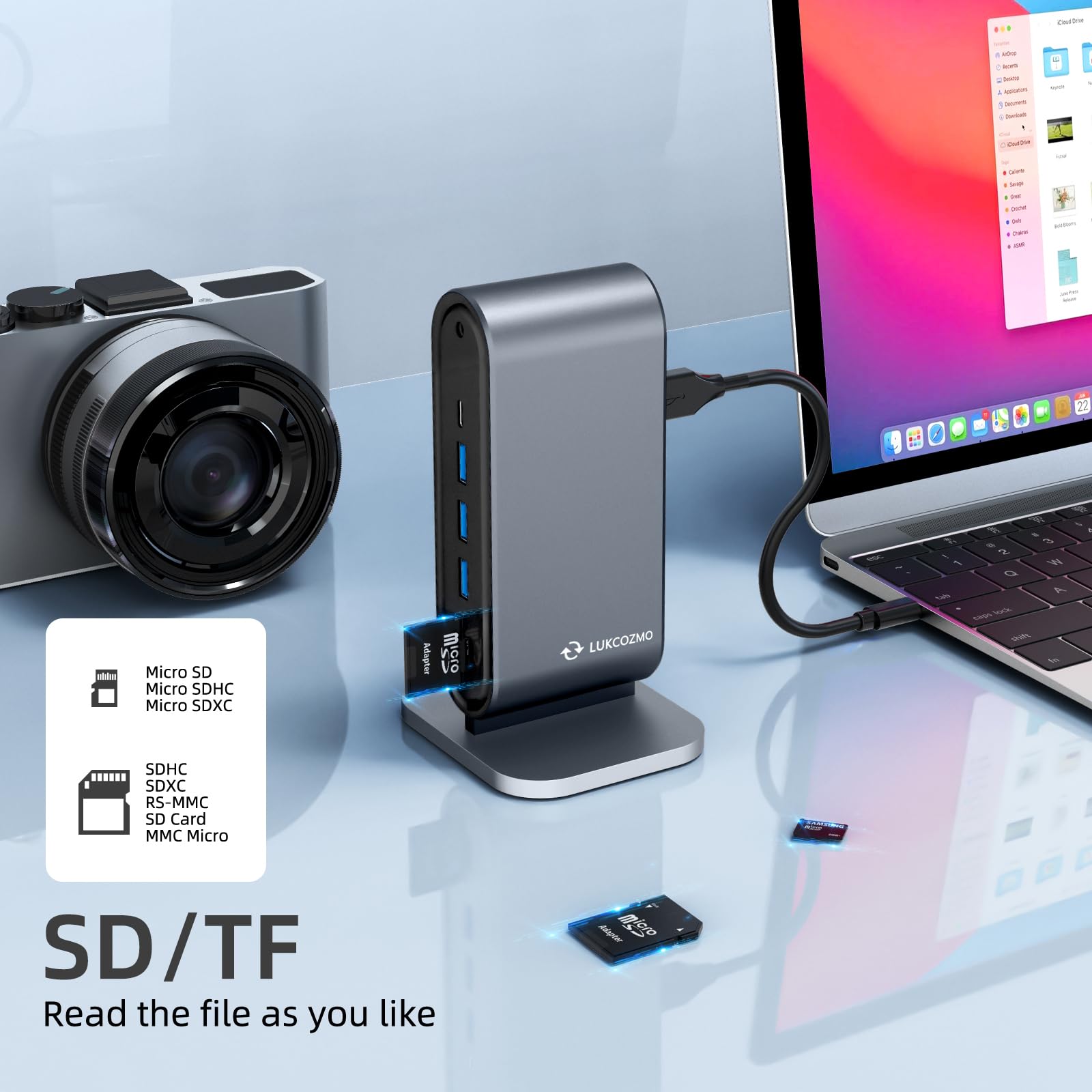 Stacja dokująca 12 w 1 USB-C z potrójnym monitorem z ładowaniem 100 W, kompatybilna z systemami Windows, Mac i Chrome z Thunderbolt lub USB-C (3 x HDMI, 1 x USB-C, 4X USB, Ethernet, czytnik kart SD)