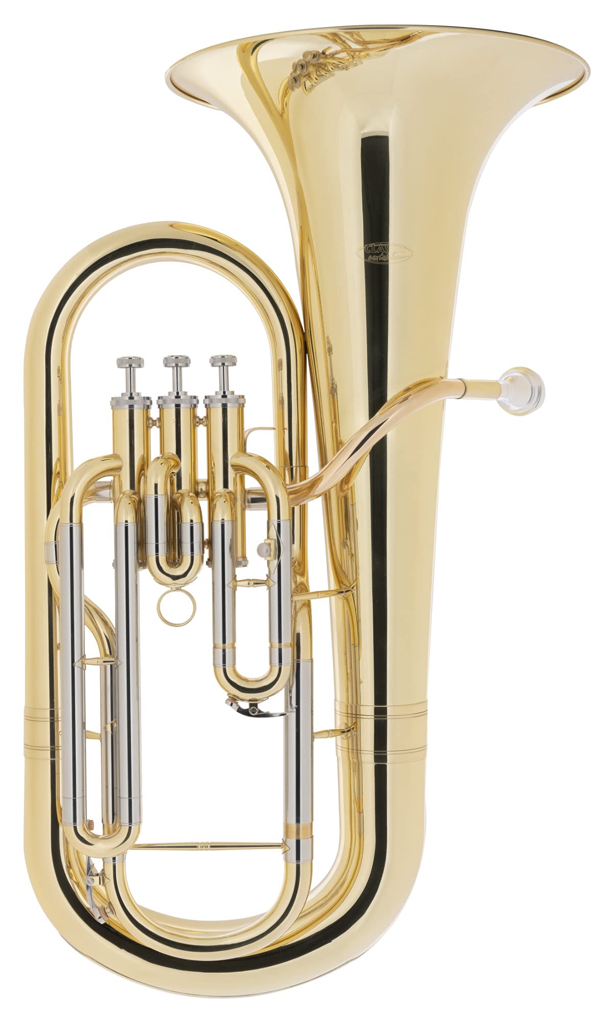 Classic Cantabile EU-1030L Euphonium - Euphonium laqué en Sib - En laiton - Perçage : 14,4 mm - Pavillon Ø : 300 mm - Pistons en acier inoxydable - Avec étui rigide