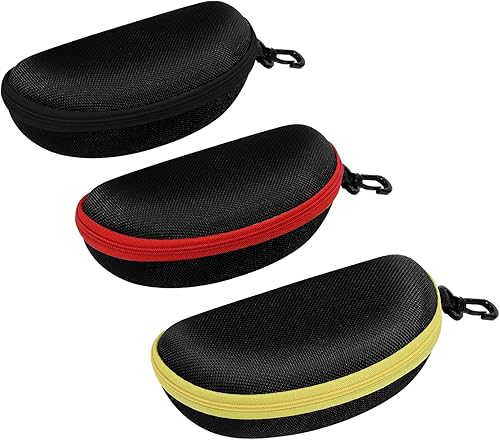 Miniatura 5 de Paquete de 3 fundas de gafas de sol portátil con cremallera de viaje con paño de limpieza