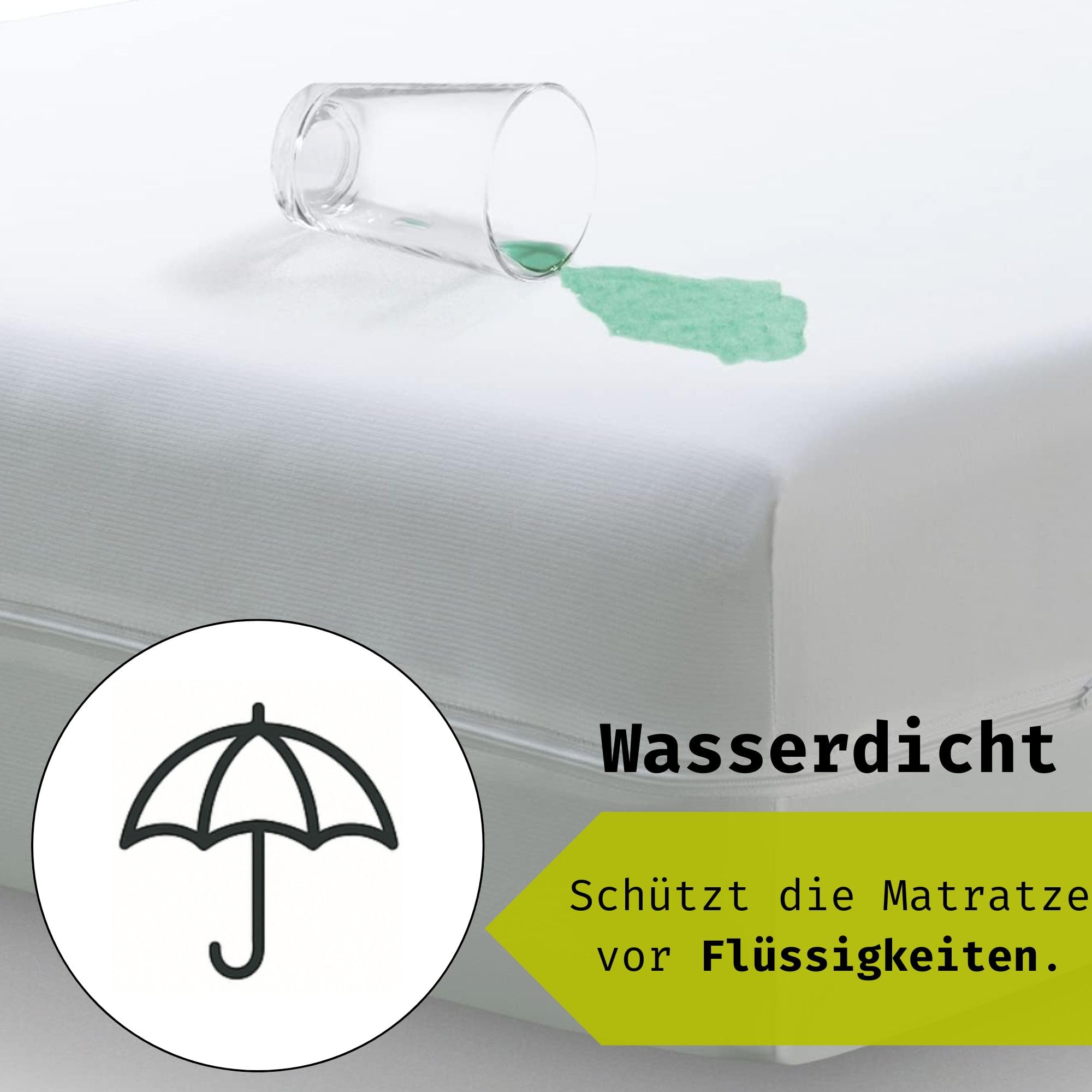 Tural - Wasserdichter und Atmungsaktiver Anti-Milben-Matratzenbezug. Größe 180x190/200cm Matratzenschoner/Matratzen-Auflage