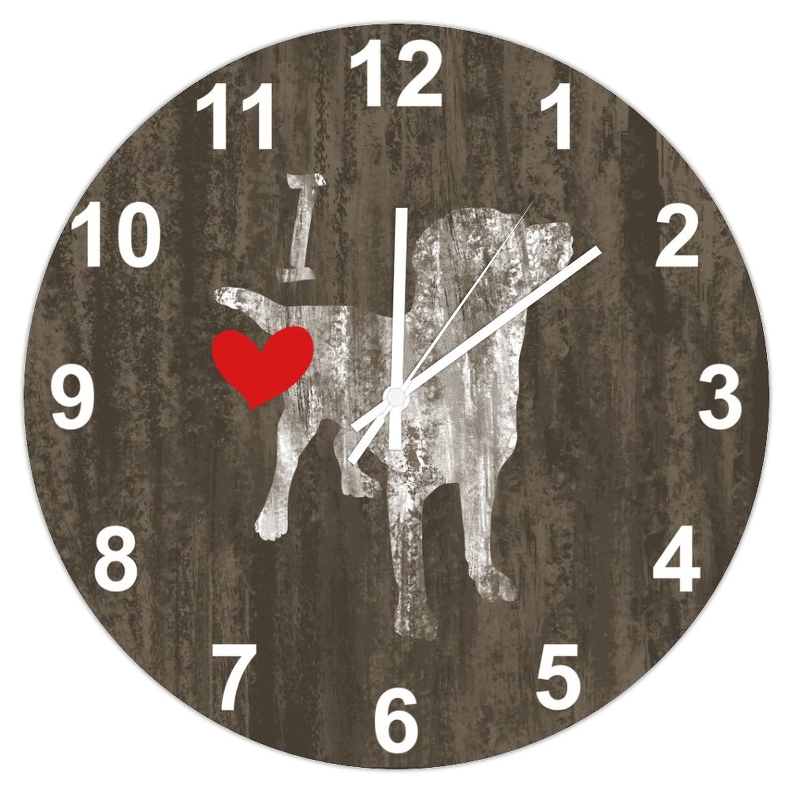 Horloge murale Field Spaniel sans bruit pour retrouver le sommeil