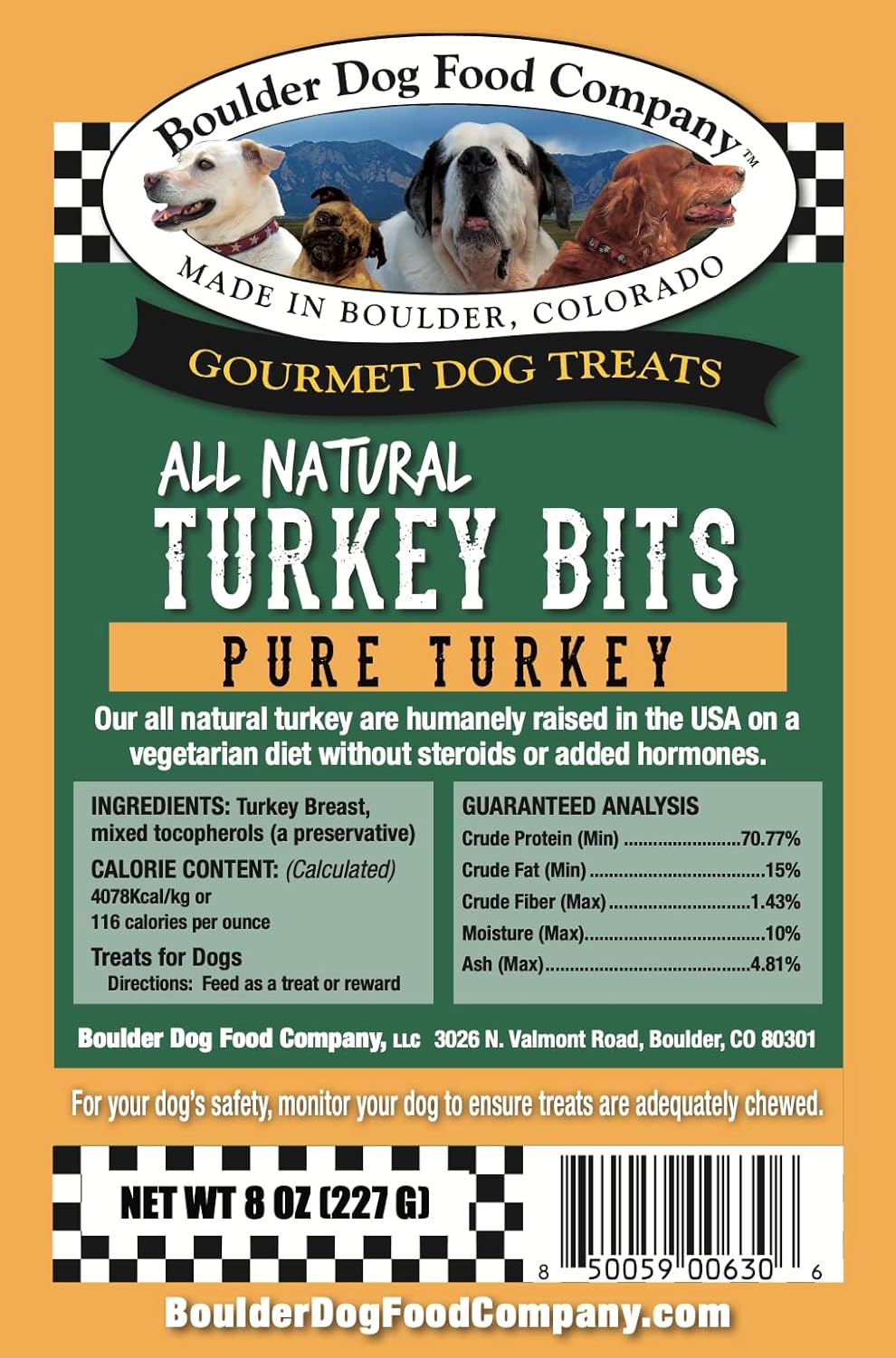 Boulder Dog Food Company Turkey Bits (8 oz x 3-Packs)