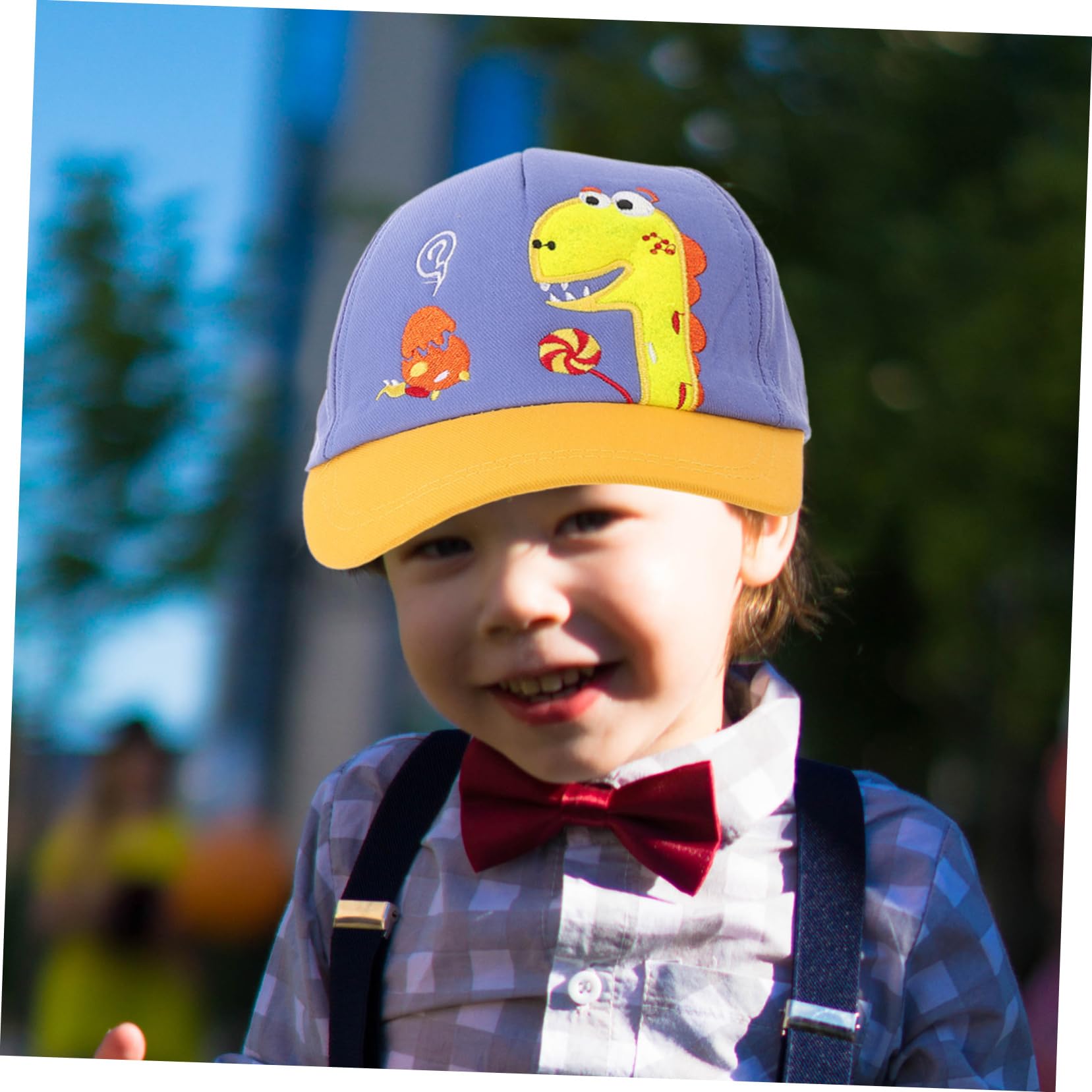 LIFKOME Cappello Dinosauro i Bambini Hanno raggiunto Il Picco Cappelli da Sole per Light lumino Kid Cappello Baseball Cappellino da Baseball Berretto con Visiera all'aperto Tela Blue
