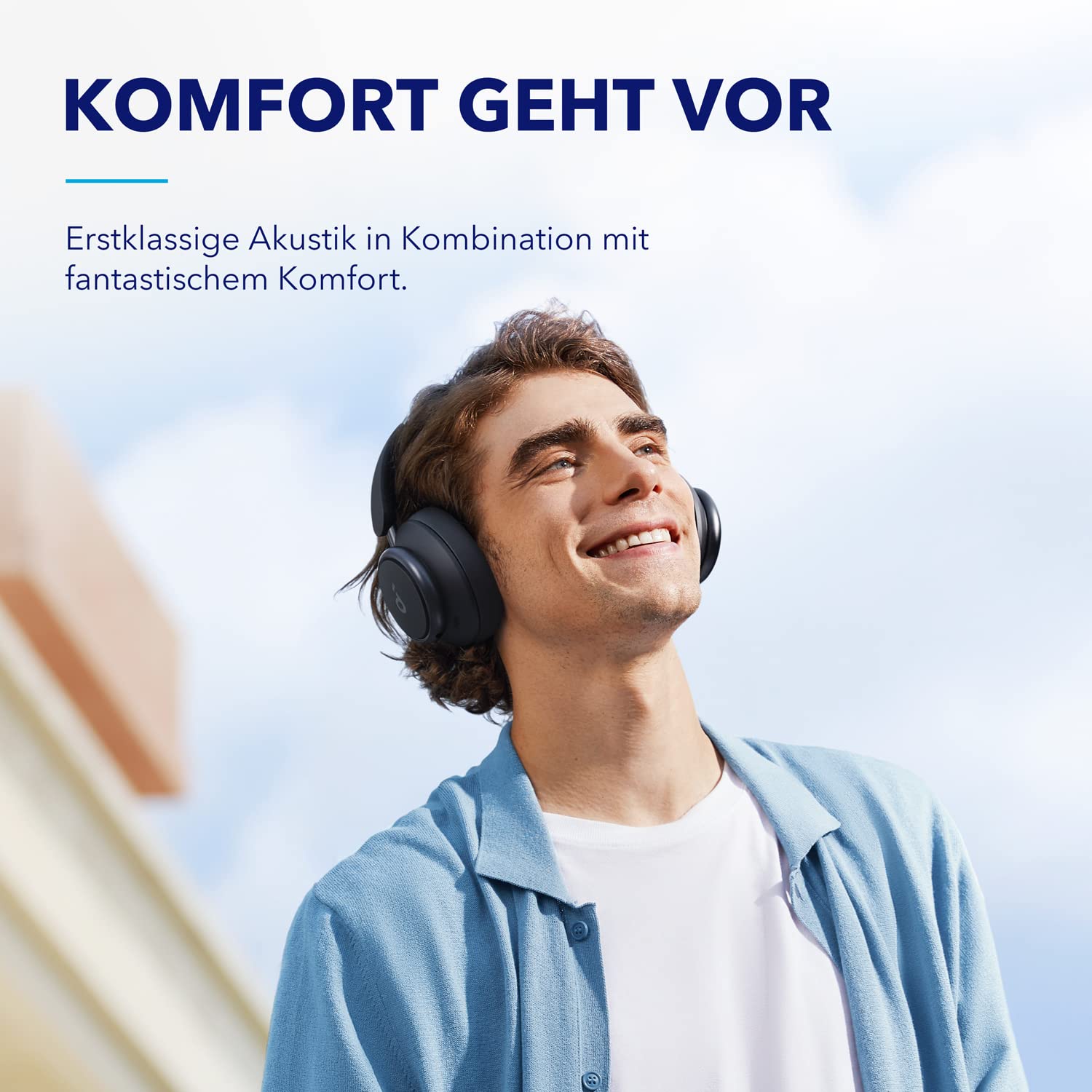 soundcore by Anker Space Q45 Bluetooth Kopfhörer, Adaptive aktive Geräuschunterdrückung bis zu 98%, 50 Std. Wiedergabe, App Steuerung, LDAC Hi-Res Wireless Audio, Leichtes Design, Kristallklare Anrufe