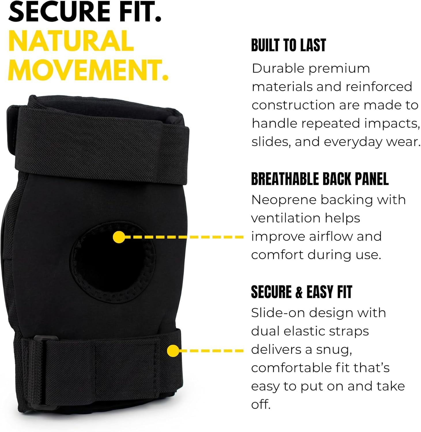 Bont Adult Elbow Skate Pads Protection for Roller Derby, Roller Skate, Park Skate, Ice Skate, Skateboard, Scooter