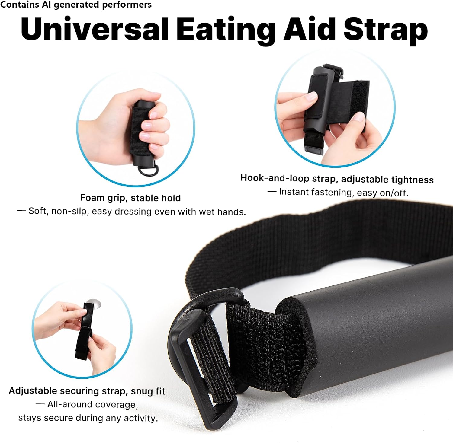 3 Pcs Universal Cuff Adaptive Utensil Holder